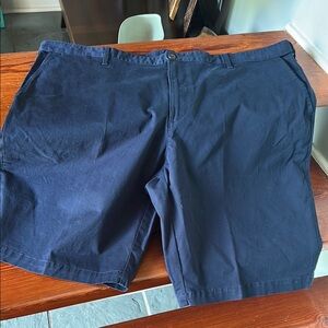 Lands' End Flat Front Blue Shorts